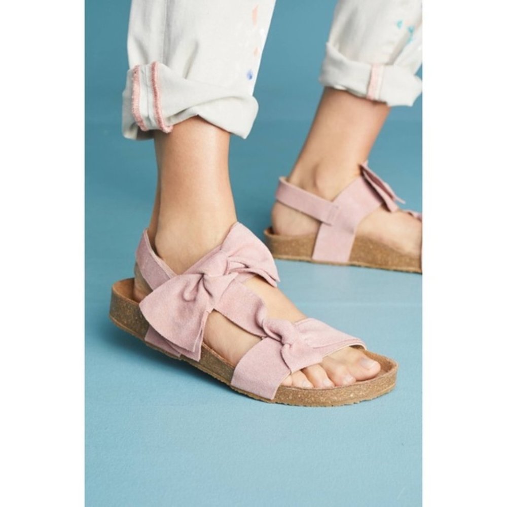 Jeffrey Campbell Rose Suede Bow Sandals